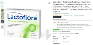 Lactoflora Probiótico Protector Inmunitario para Adultos 30 comprimidos por 8,91€