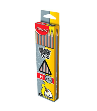 12 Unidades Lápices Maped 850025 H Negro'S Peps grafito por solo 2,31€