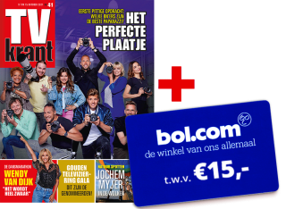 Een jaar TV Krant + Bol.com cadeaukaart t.w.v. €15,- voor €39,95