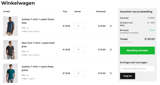 3 voor €45 op alle gekleurde T-shirts bij Girav