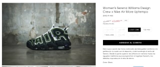 Tenis Nike Air More Uptempo Serena Williams por $2,699 en Lust