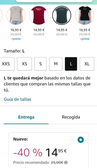 Pepe Jens Camiseta New Virginia mujer por 14,95€.