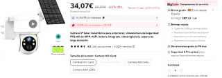 Cámara IP Solar inalámbrica para exteriores por 31,07€