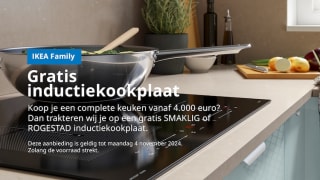 Gratis Rogestad of Smaklig inductiekookplaat bij aankoop van een keuken vanaf €4000,- bij Ikea