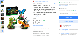 LEGO Ideas Colección de Insectos Set por $1,645 en Mercado Libre