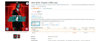 Película John Wick: Chapter 4 [Blu-ray] por 12,89€