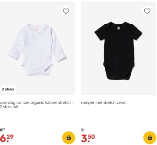 30% korting op rompers, pyjama's en slaapzakken bij Hema