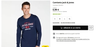 Jack & Jones camiseta manga larga por 5,99€
