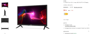 Inves Televisión 24 pulgadas LED-2421T2 HD Ready por 39€ y hay otra por 49€