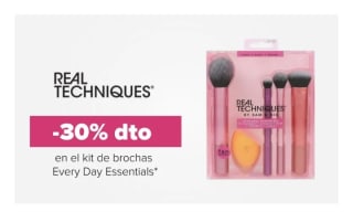 -30% de Descuento en Brochas Real Techniques de maquillaje.