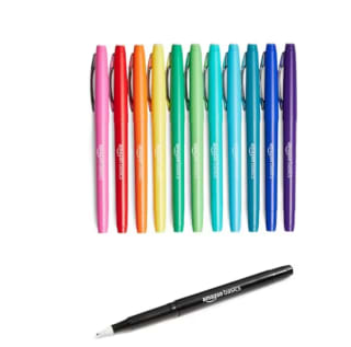 Rotuladores punta de fieltro colores surtidos paquete 12 por 11,38€