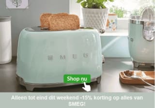 15% korting op alles van SMEG bij Cookinglife