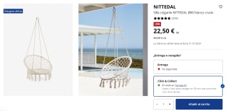 Silla colgante NITTEDAL por 22,50€