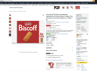 1 kg de galletas Lotus Biscoff 4 paquetes de 250g por solo 4,58€