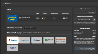 Tarjeta regalo IKEA de 50€ por solo 39,75€