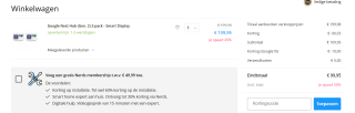 2-pack Google Nest Hub 2 Zwart voor €99,95 dmv code bij tink