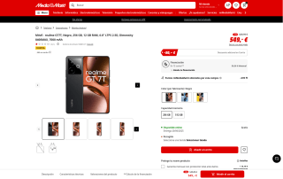 Realme GT7T negro 256GB 12GB RAM por 499€