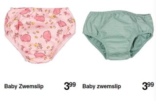 Wasbare zwemluiers voor €3,99 bij Zeeman