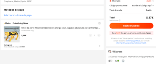 Robot de perro mecánico Eléctrico con energía solar por solo 5,17