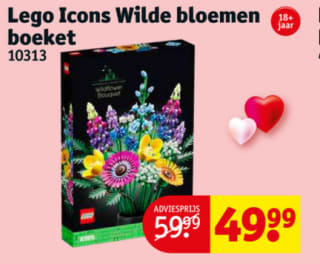LEGO Icons Wilde Bloemen Boeket 10313 voor €49,99 bij Kruidvat