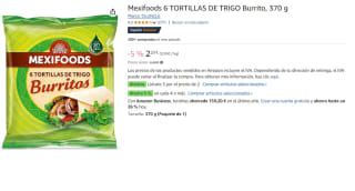 6 Paquetes de Tortillas de trigo para burrito Mexifoods bolsa 370 g por 7.88€