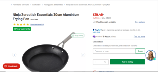 Ninja Zerostick 30cm Frying Pan – £19.49