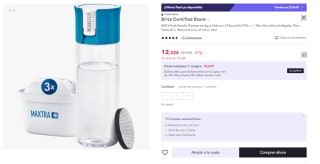 BRITA - Botella Filtrante de Agua Vital, 3 Filtros MAXTRA+ y 1 Filtro MicroDisc de Regalo por 8.01€