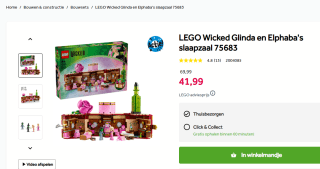 Lego Glinda en Elphaba's slaapzaal (75683) voor €41,99 bij Intertoys