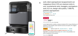Eufy Robotstofzuiger Omni C20 met alles-in-één station voor €380 bij Amazon