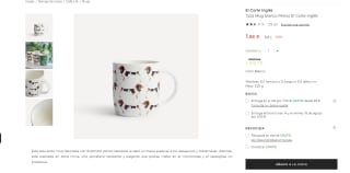 Taza mug perros El corte inglés por 1,58€