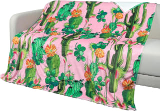 Queenshin Manta de Cactus Rosa 150x200 cm por 7,19€