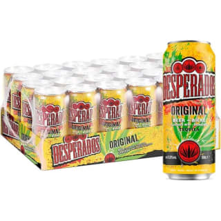 Pack de 24 latas ×33cl Desperados por 15,37€.