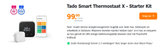 tado° X Starter Kit Slimme Thermostaat X & Bridge voor €99 in de AH voordeelshop