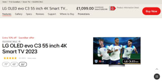 LG 55” C3 4K OLED TV: £1099