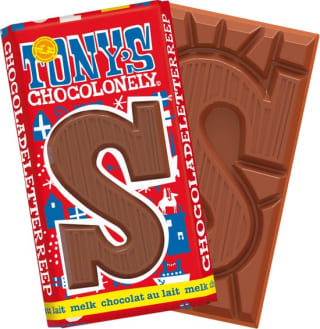 275x Tony's Chocolonely chocoladeletters en 20 chocoladerepen voor €764 bij Bol