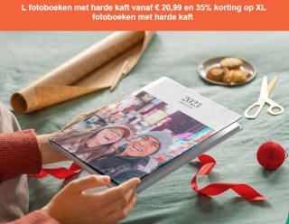 Tot 35% korting op L & XL fotoboeken bij Albelli