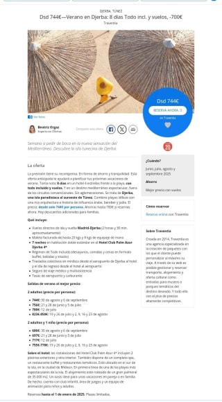 Djerba, isla de Túnez 8 días Todo Incluido con vuelos por 744€.