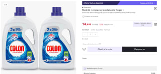 Colon Gel Activo Detergente para la lavadora Gel 90 lavados por 14,99€ (cuenta nueva 8,99€ APP)
