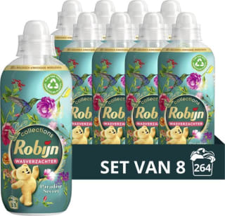8x 33 wasbeurten Robijn Collections Paradise Secret wasverzachter voor €18,99 bij Bol