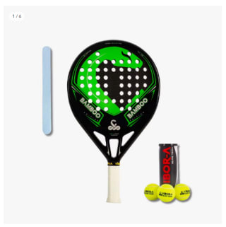 Pala de padel Vibor-a Bamboo Liquid 22 + 1 Bote Pelotas Vibora + 1 Protector Transparente por 54.82€ (Cuenta Nueva 42.82€)