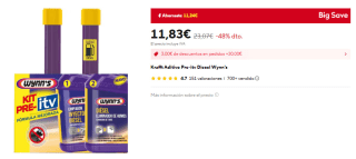 Krafft Aditivo Pre-itv Diesel Wynn's por 11,83€