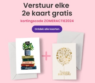 1+1 gratis op alle kaarten bij Hallmark