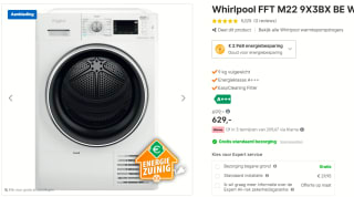 Whirlpool FFT M22 9X3BX BE wasdroger voor €629 bij Expert