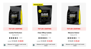 Tot 25% korting op eiwitpoeders van Body&Fit
