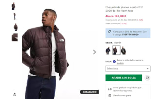The North Face TNF 2000 chaqueta plumón por 112€