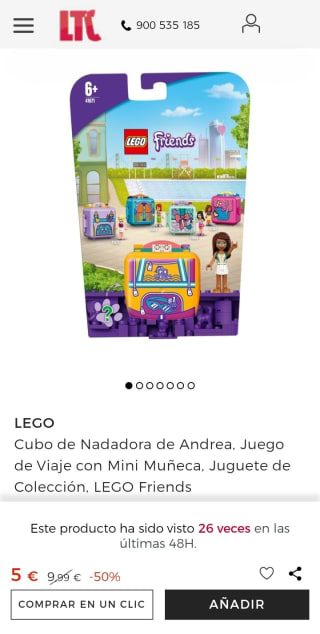 Lego Cubo de Nadadora de Andrea por 5€.