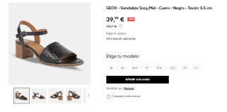GEOX Sandalias Sozy Mid - Cuero por 39,99€