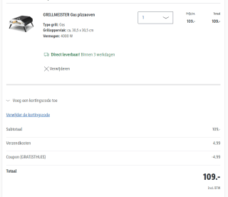 GRILLMEISTER Gas pizzaoven voor €109 in de Lidl webshop