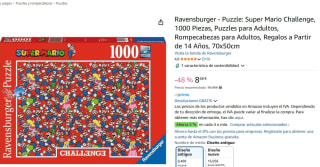 Puzzle: Super Mario Challenge, 1000 Piezas marca Ravensburger por 8,48€