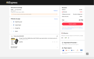 Power Bank Essager 20000mAh portátil PD 65W por 27,79€